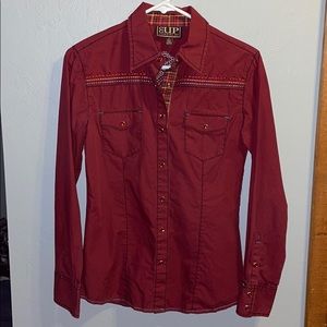 long sleeve button down rodeo shirt